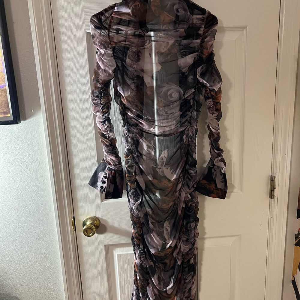 PrettyLittleThing Multicolor Long Sleeve Dress